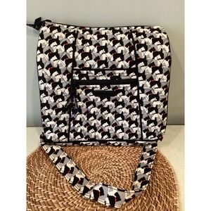 Vera Bradley Crossbody Bag Scottie Dog Print Zipper Lined Adjustable